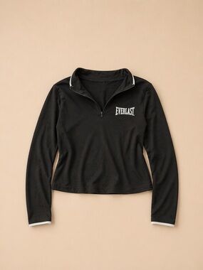 5/$25 🍒🐅| Everlast Black Cropped Quarter Zip | Size Small